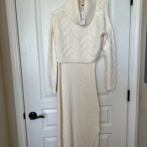 White House Black Market Antique White Convertible Dress - Small